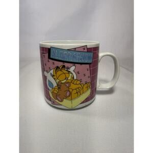 Garfield The Cat Sleepathon 10 oz Coffee Mug Cup Jim Davis Enesco 1986